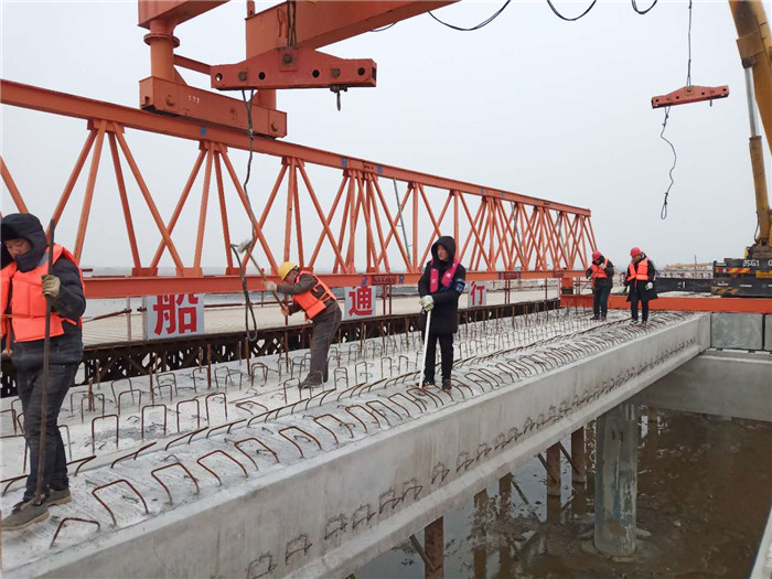 贛榆棧橋施工現場